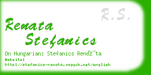 renata stefanics business card